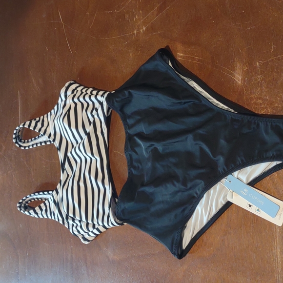 NWT Black and White One Piece Swimsuit Size S by CUPSHE